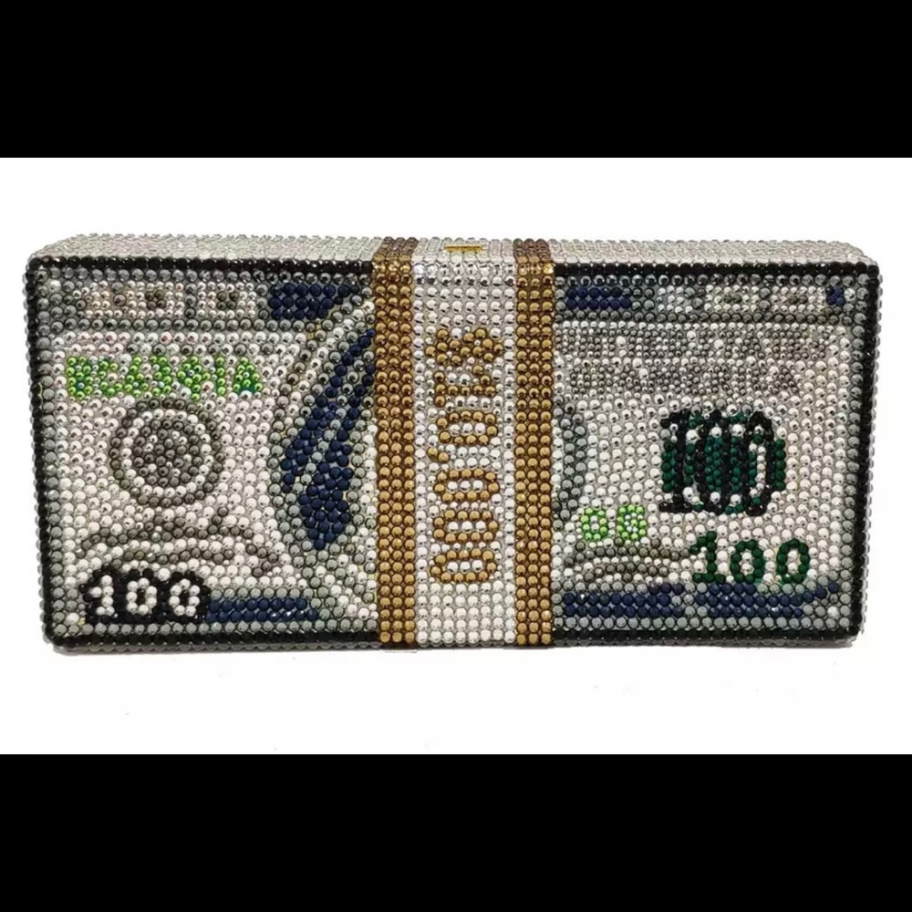 Money Bag Crystal Clutch